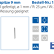 Doppel-Tastspitze 9 mm  Ø 1 mm / R: 25 µm / W: 2 x 19°,  Hartmetall, | Bild 3