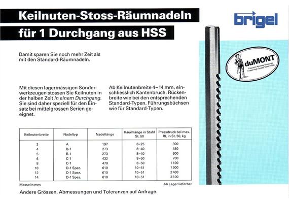 Räumnadel 6 mm C-1 Tol. P9 one pass  für einen Durchgang | Bild 2