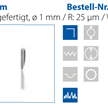 Tastspitze 6 mm  Ø 1 mm / R: 25 µm / W: 19°  Hartmetall | Bild 3